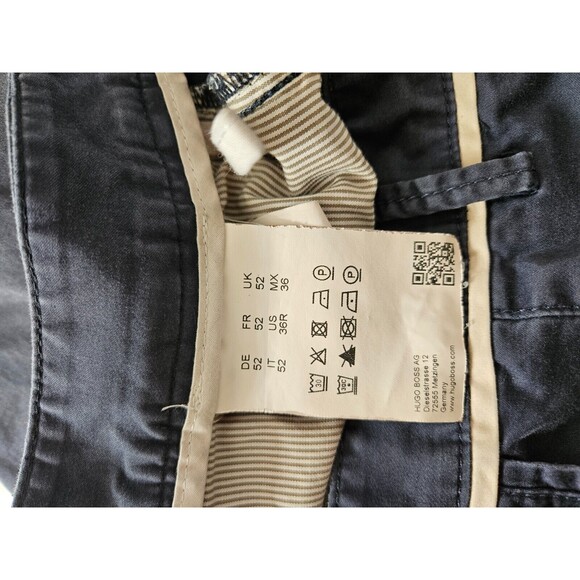 Hugo Boss Men's Dark Navy Blue Stretch Clyde Regular Fit Chino Short Size 36R - Picture 9 of 10